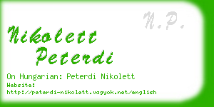 nikolett peterdi business card